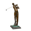 Sport Messing Statue Golf männlicher Spieler-Dekor Bronze-Skulptur Tpy-791 (C)